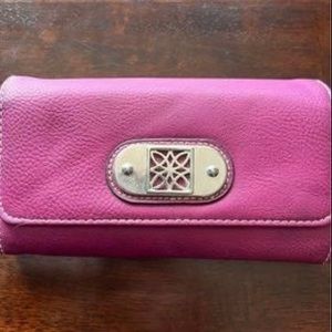 Wallet, magenta. Brand unknown.